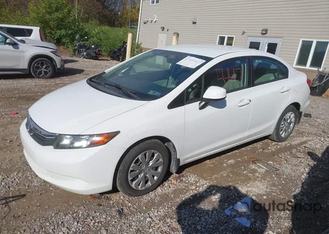 2012 Honda Civic Lx from USA, damaged, VIN 19XFB2F56CE383893